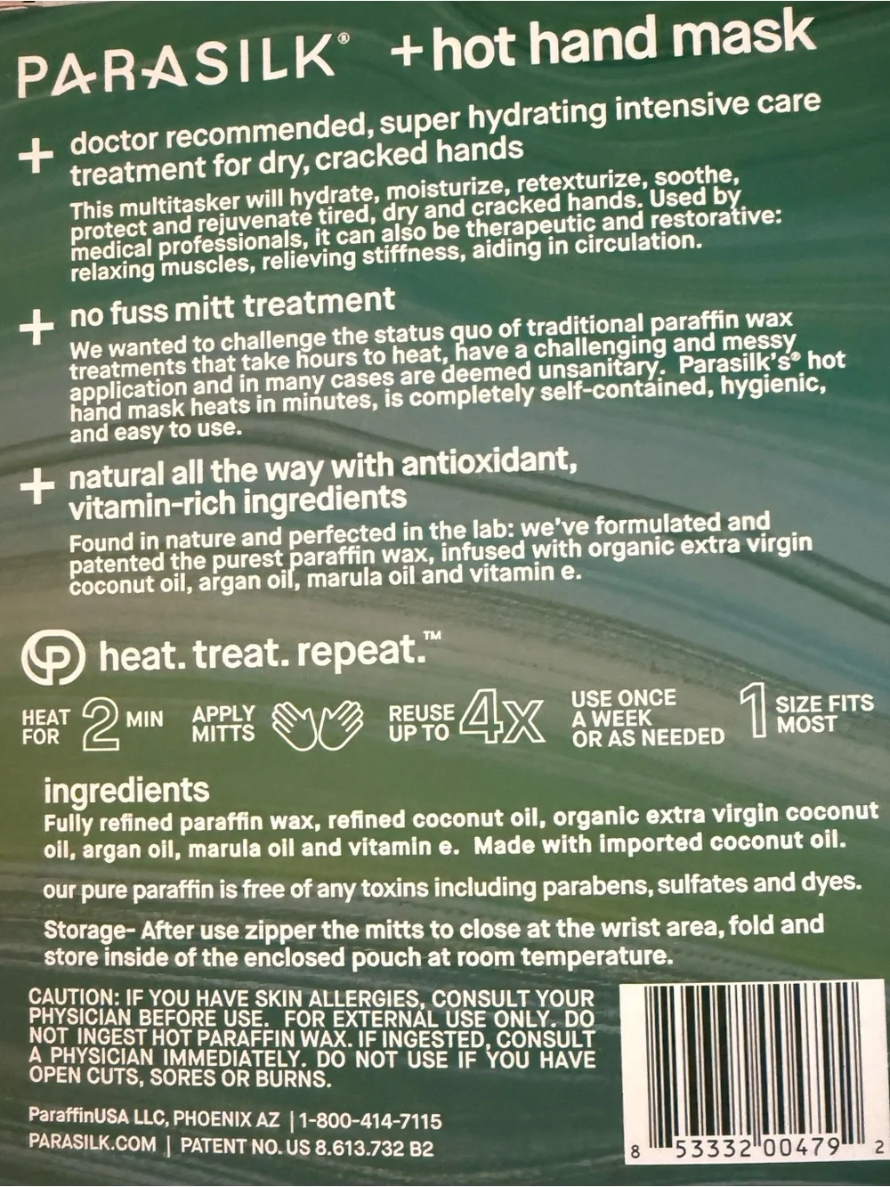 Parasilk paraffin masks